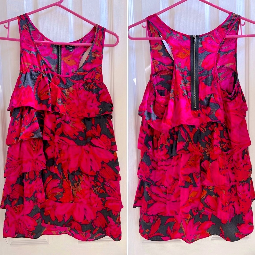 Ruffle layered mini dress/tunic